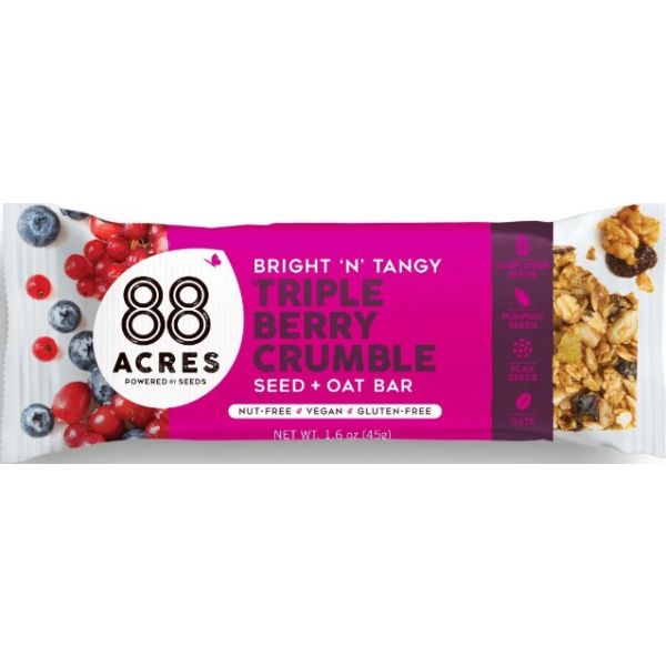 88 ACRES: Triple Berry Seed Bar, 1.6 oz