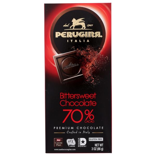 PERUGINA: Bittersweet Chocolate 70% Cacao Bar, 3.03 oz