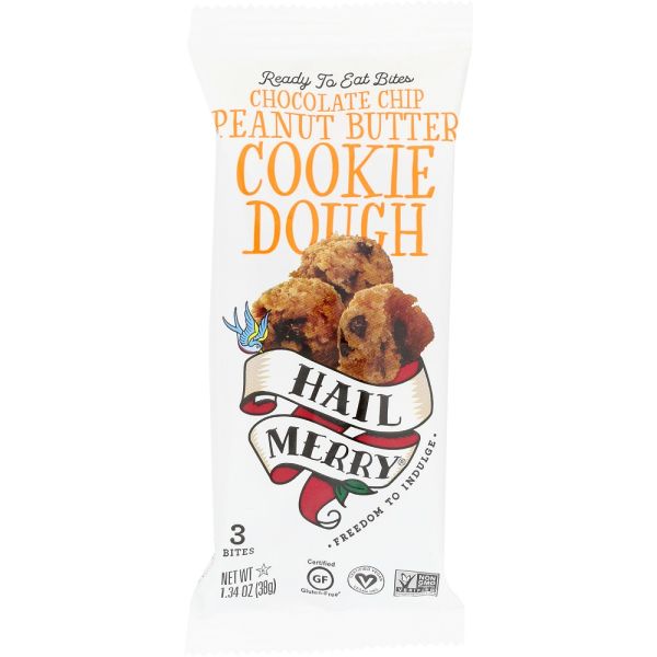 HAIL MERRY: Chocolate Chip Peanut Butter Cookie Dough, 1.34 oz