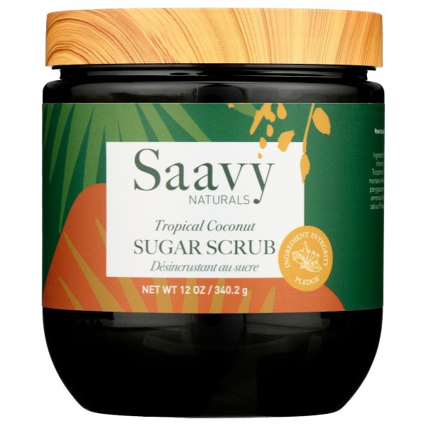 SAAVY NATURALS: Scrub Salt Tropical Coconut, 12 oz