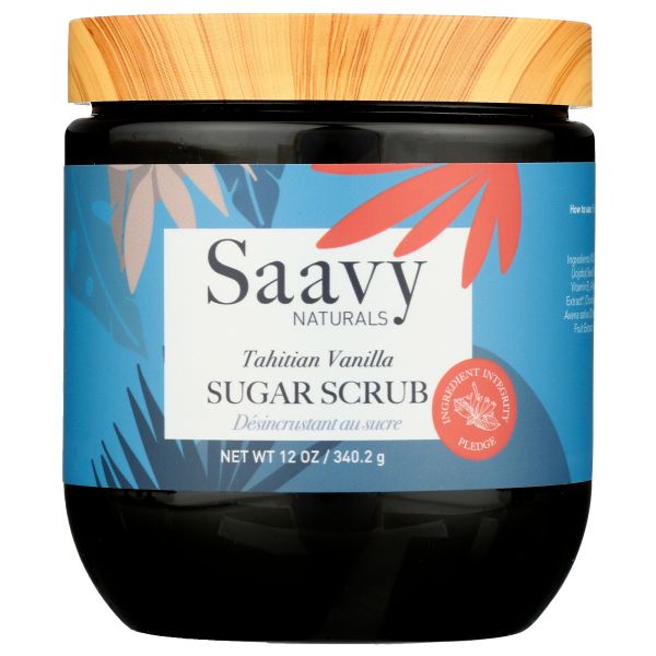 SAAVY NATURALS: Scrub Sugar Tahiti Vanilla, 12 oz
