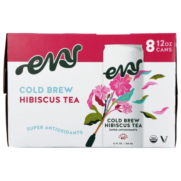 EVY TEA: Cold Brew Hibiscus Tea 8 Count, 96 fo