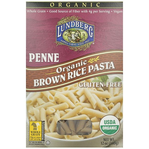 LUNDBERG: Penne Organic Brown Rice, 12 oz