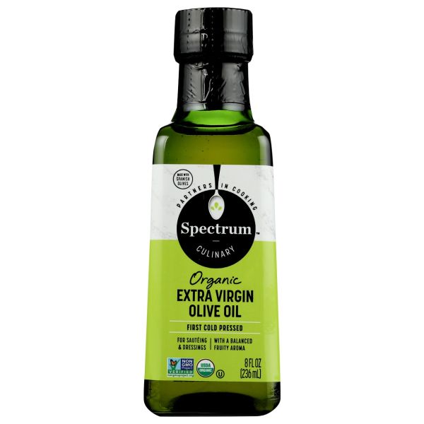 SPECTRUM NATURALS: Oil Olive Extra Virgin Unrefined Organic, 8 oz