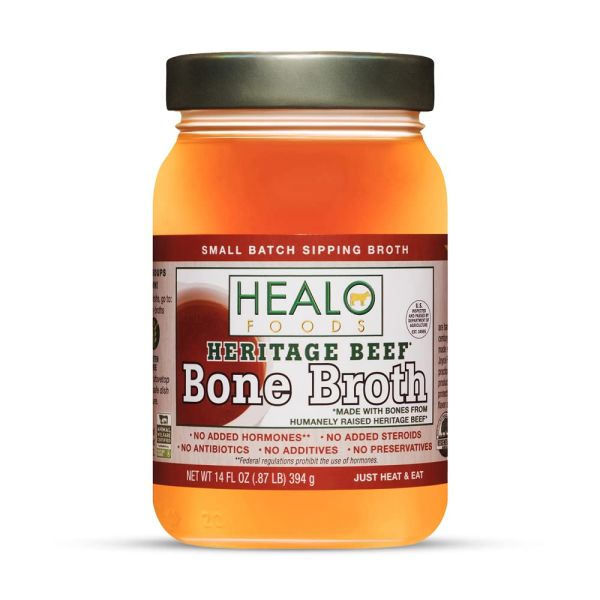 HEALO FOODS: Heritage Beef Bone Broth, 14 fo
