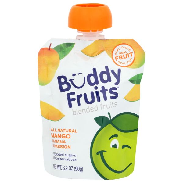 BUDDY FRUITS: Mango Banana And Passion Blended Fruits, 3.2 oz
