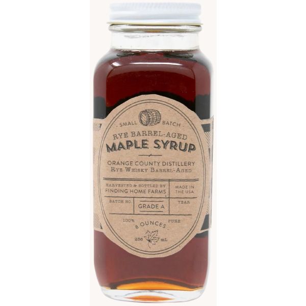FINDING HOME FARMS: Rye Barrel-Aged Maple Syrup FHB, 8 fo