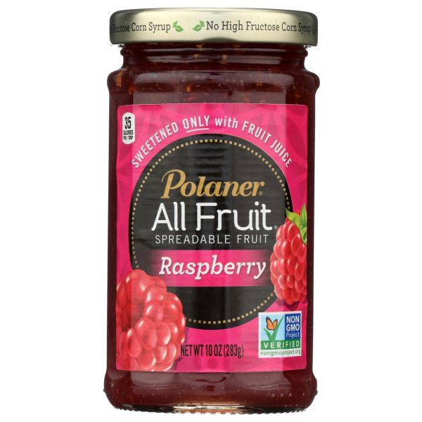 POLANER: Fruit Spread Red Raspberry, 10 oz