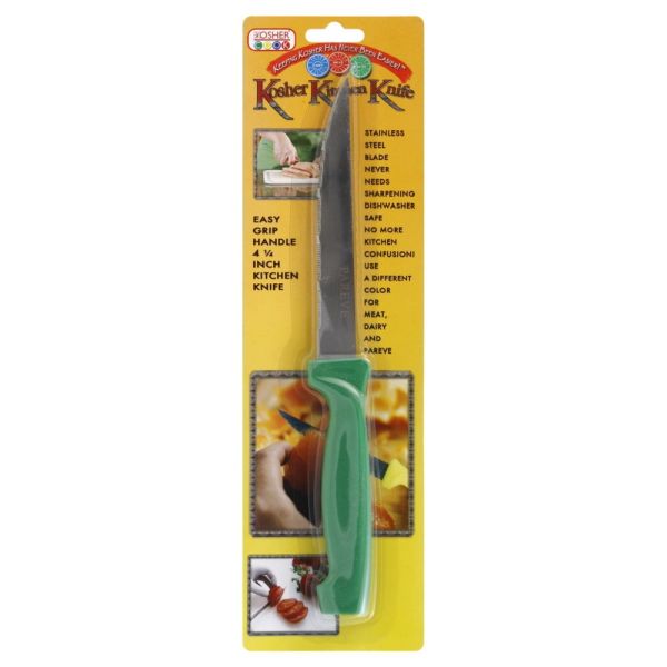 KOSHER CONFUSION ENDERS: Knife Green Pareve, 1 ea