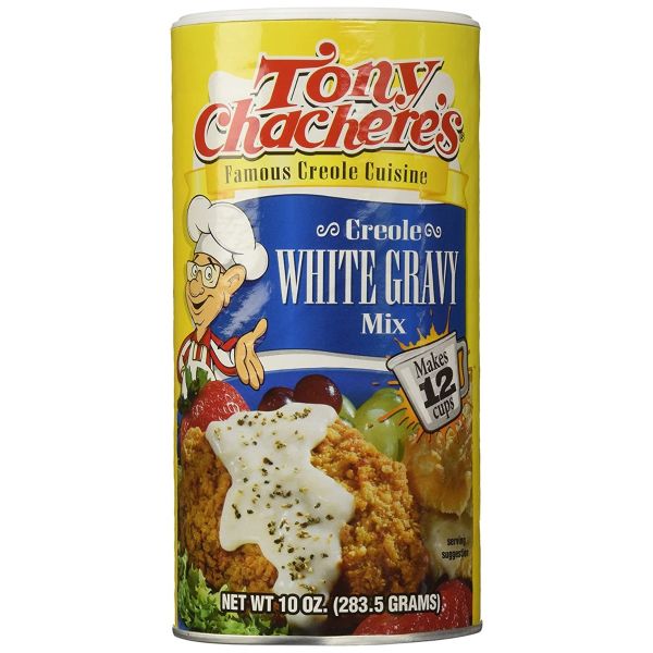 TONY CHACHERES: White Gravy Mix, 10 oz