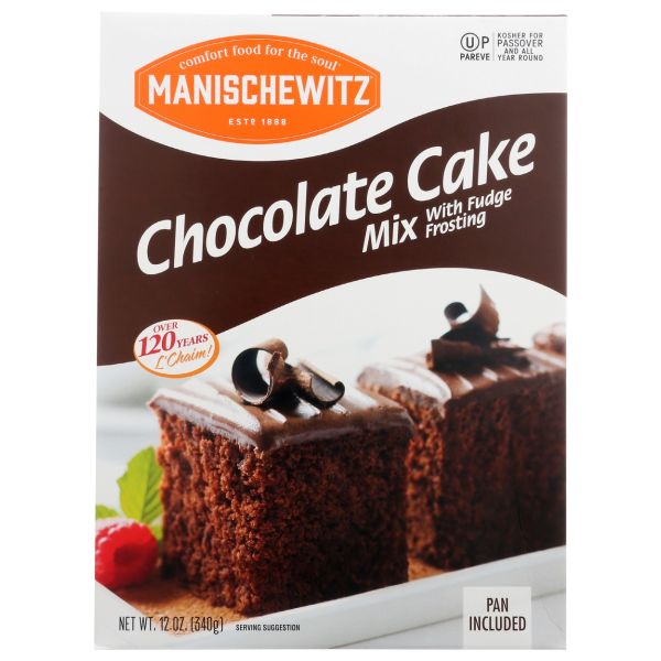 MANISCHEWITZ: Chocolate Cake Mix With Fudge Frosting, 12 oz