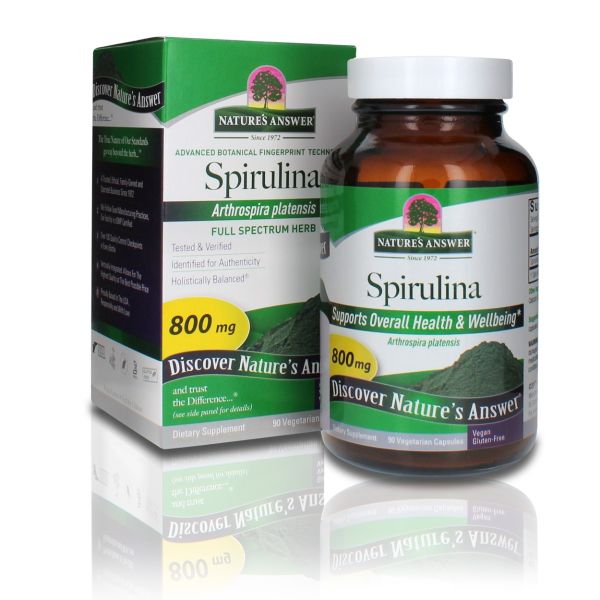 NATURES ANSWER: Spirulina Full Spectrum Herb 800 Mg, 90 vc