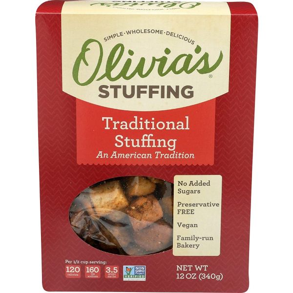 OLIVIAS CROUTONS: Traditional Stuffing, 12 oz