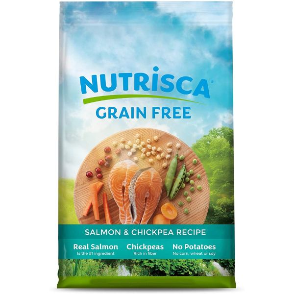 DOGSWELL: Nutrisca Grain Free Salmon & Chickpea Recipe Dog Food, 4 lb