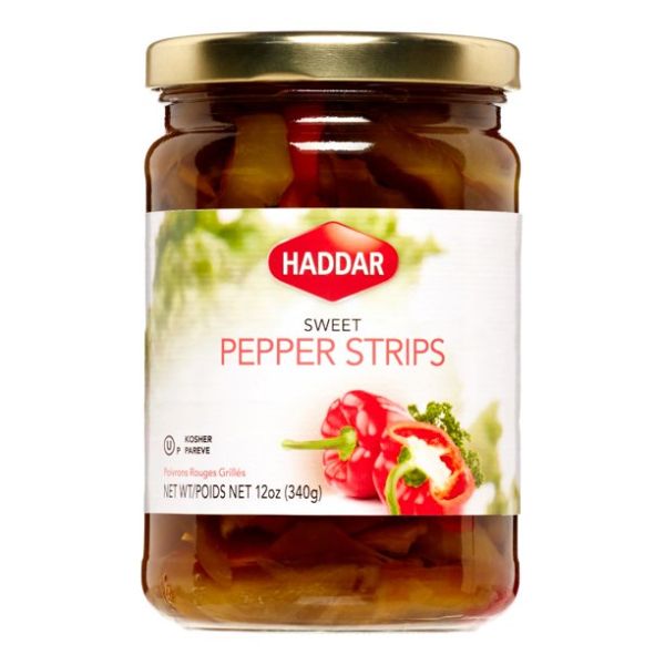 HADDAR: Sweet Roasted Pepper Strips, 12 oz