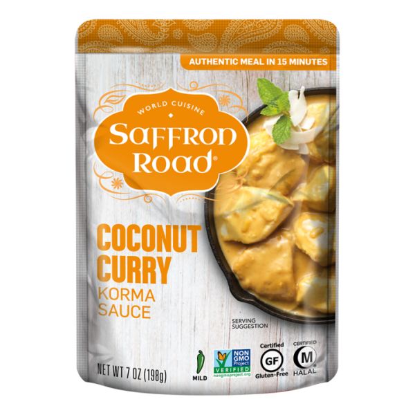 SAFFRON ROAD: Coconut Curry Korma Sauce, 7 oz