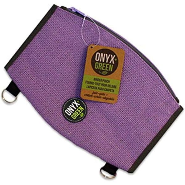 ONYX & GREEN: Purple Binder Pouch, 1 ea