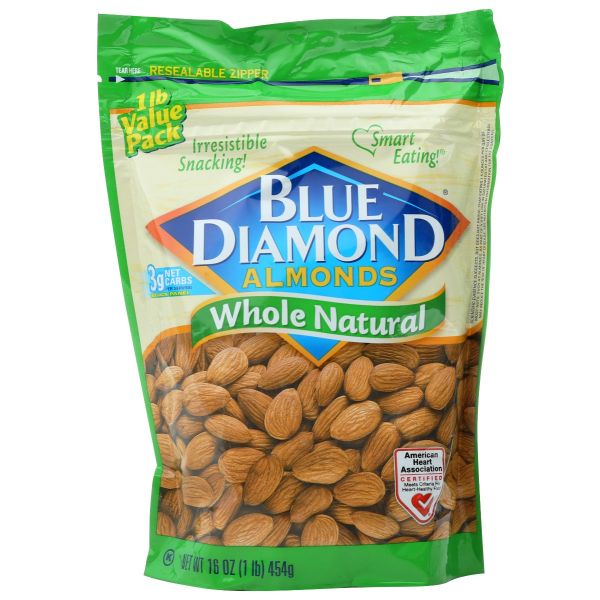 BLUE DIAMOND: Whole Natural Almonds, 16 oz