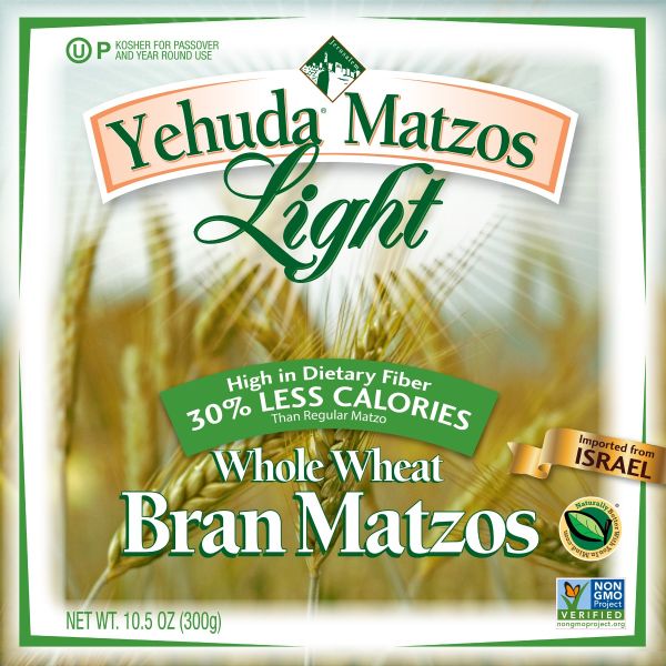 YEHUDA: Light Whole Wheat Bran Matzos, 10.50 oz