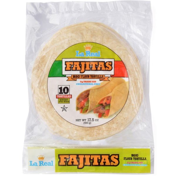 LA REAL: Fajitas Big Flour Tortilla, 17.5 oz