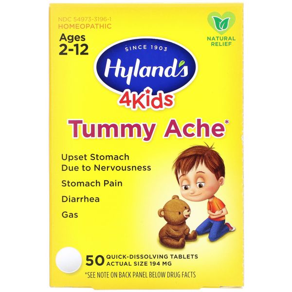 HYLANDS: 4 Kids Tummy Ache, 50 tb