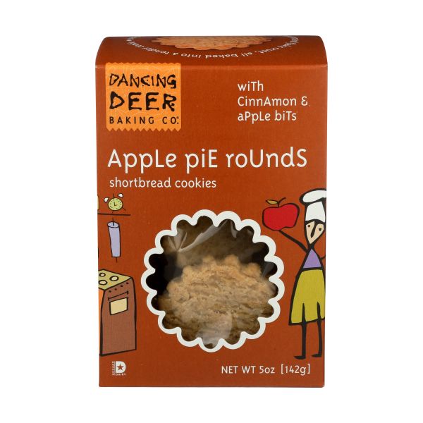 DANCING DEER: Apple Pie Rounds Shortbread Cookies, 5 oz
