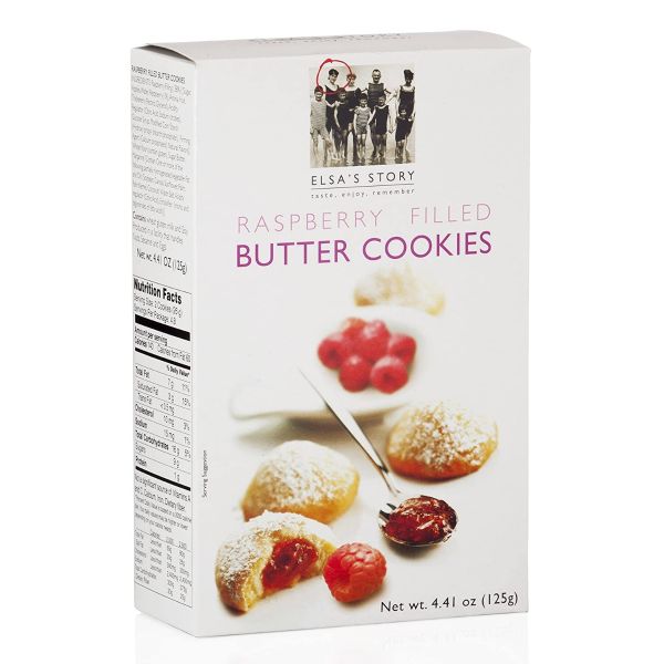ELSAS STORY: Raspberry Filled Butter Cookies, 4.41 oz