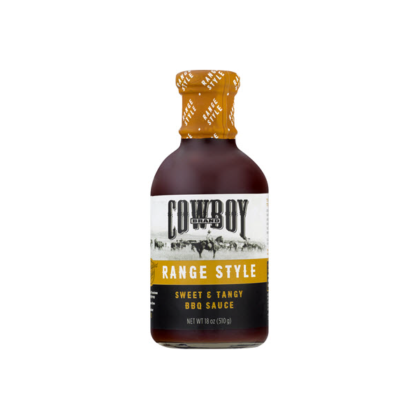 COWBOY CHARCOAL: Range Style Sweet & Tangy BBQ Sauce, 18 oz