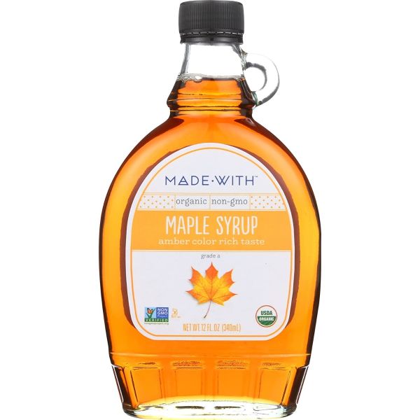 MADE WITH: Syrup Maple Grade A Amber Organic, 12 fo