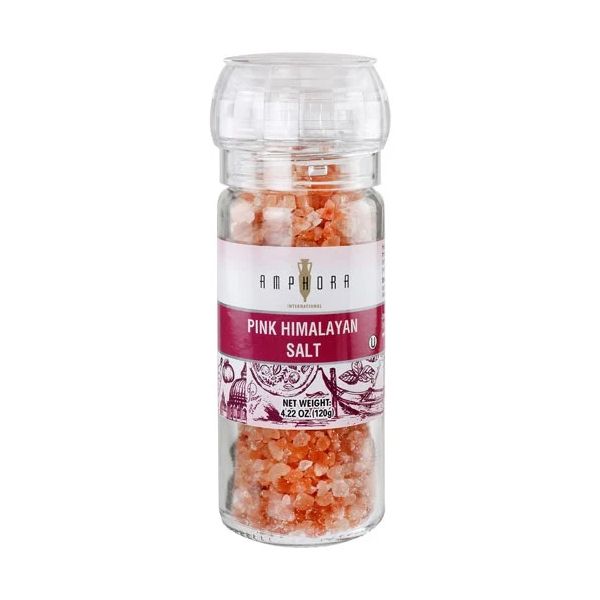 AMPHORA: Pink Himalayan Salt Grinder, 4.22 oz