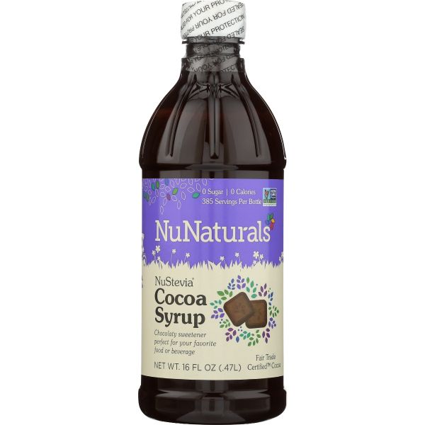NUNATURALS INC: Cocoa Syrup Nustevia, 16 oz