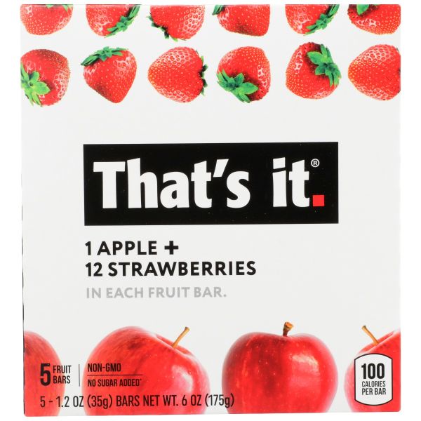 THATS IT: Apple & Strawberry Fruit Bar, 6 oz