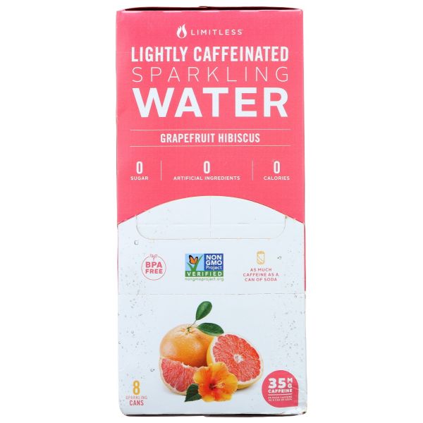LIMITLESS: Grapefruit Hibiscus Sparkling Water 8 Pk, 96 fo
