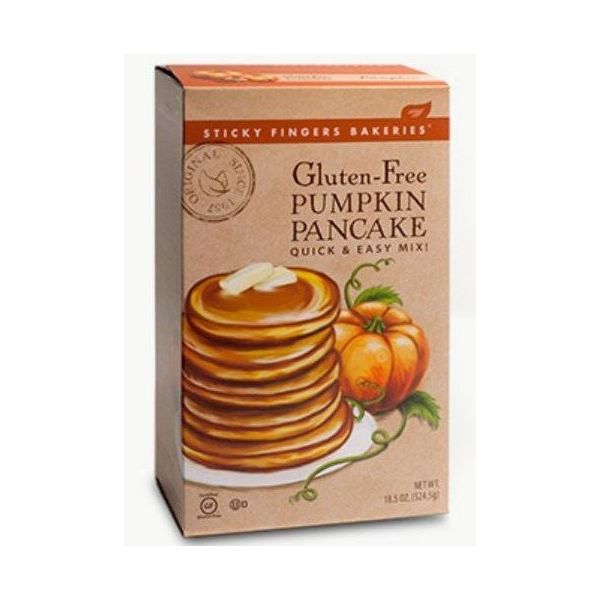 STICKY FINGERS BAKERIES: Gluten Free Pumpkin Pancake Mix, 18.5 oz