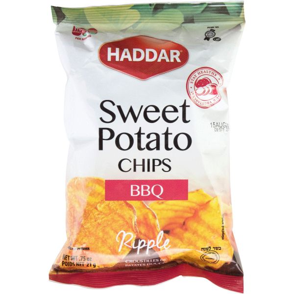 HADDAR: Bbq Sweet Potato Chips, 0.75 oz