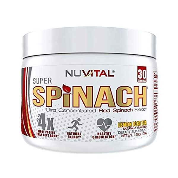 NUVITAL HEALTH: Super Spinach Lemon Iced Tea Powder, 2.75 oz