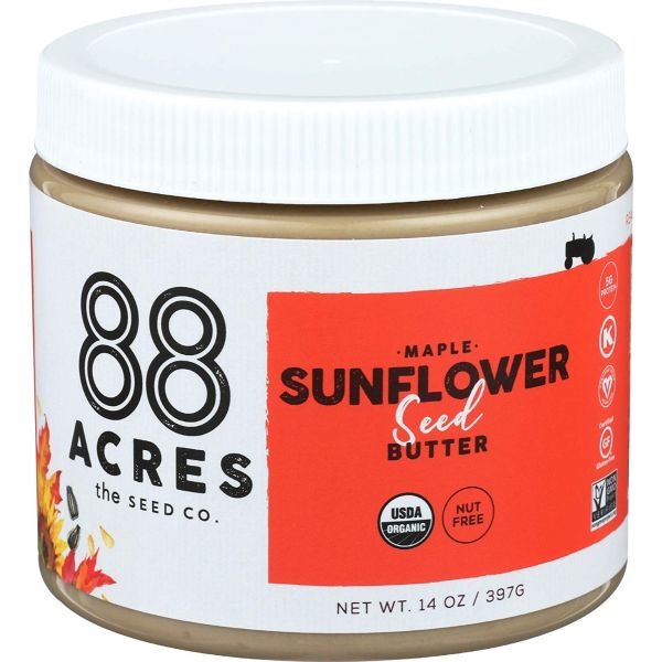 88 ACRES: Maple Sunflower Seed Butter, 14 oz