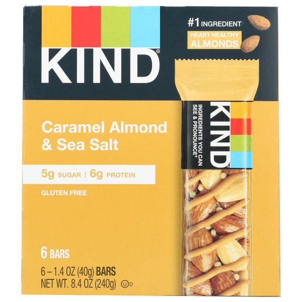 KIND: Caramel Almond And Sea Salt 6 Count Bars, 8.4 oz