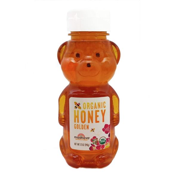 MADHAVA: Organic Golden Honey Bear, 12 oz