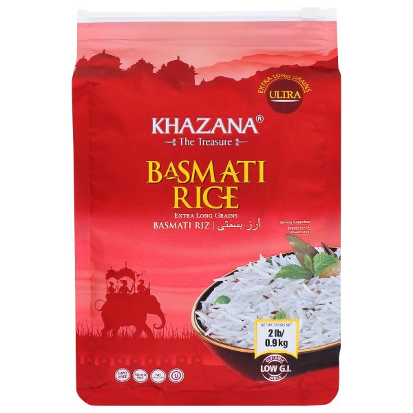 KHAZANA: Rice Basmati Ex Long, 2 lb
