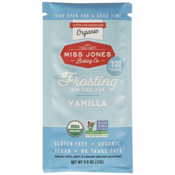 MISS JONES BAKING CO: Single Serve Vanilla Frosting, 0.6 oz