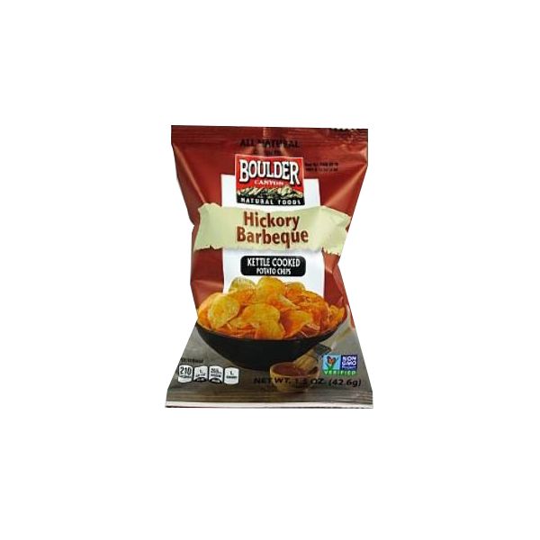 BOULDER CANYON: Hickory Barbeque Kettle Cooked Potato Chips, 1.5 oz