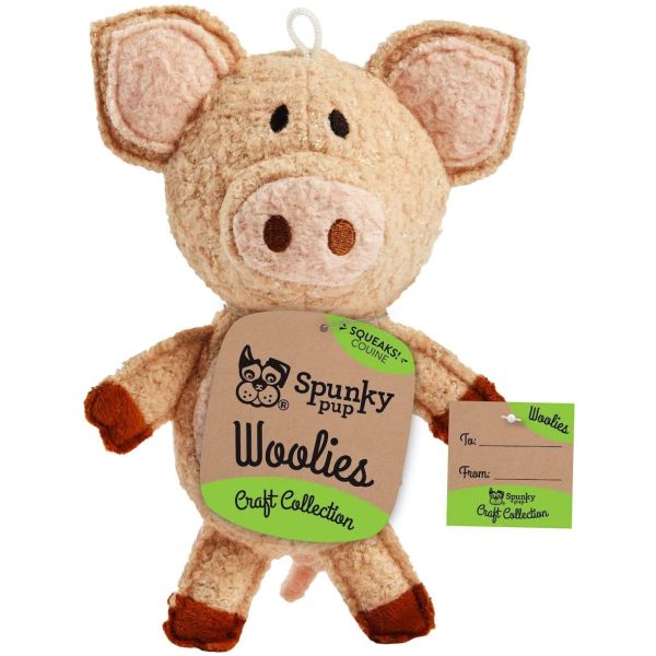 SPUNKY PUP: Woolies Dog Toy Pig, 1 ea