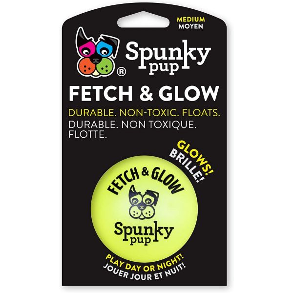 SPUNKY PUP: Medium Fetch & Glow Ball Dog Toy, 1 ea
