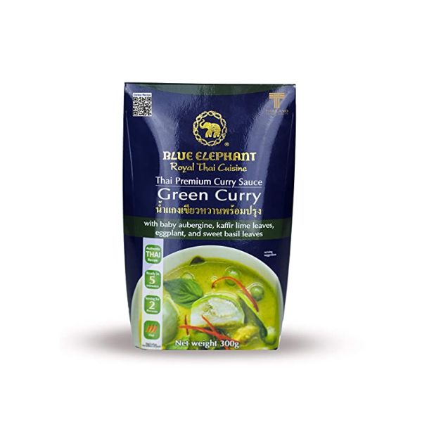 BLUE ELEPHANT ROYAL THAI CUISINE: Thai Premium Green Curry Sauce, 10.6 oz