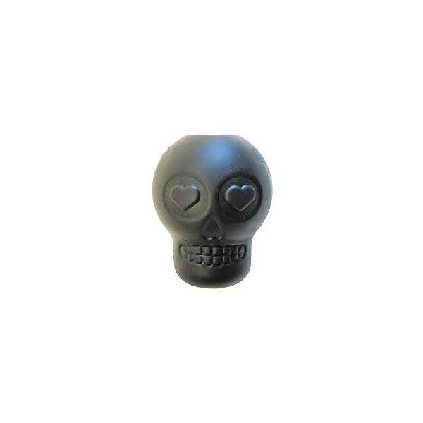 MUTTS KICK BUTT: Magnum Sugar Black Skull Ultra-Durable Chew Dog Toy & Treat Dispenser, 1 ea