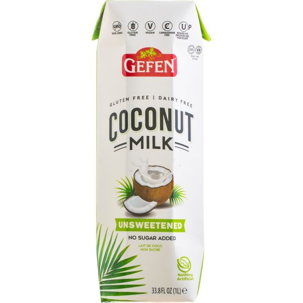 GEFEN: Unsweetened Coconut Milk, 33.8 fo