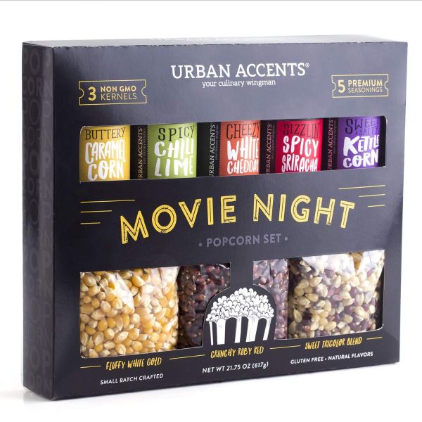 URBAN ACCENTS: Movie Night Popcorn Set, 21.75 oz