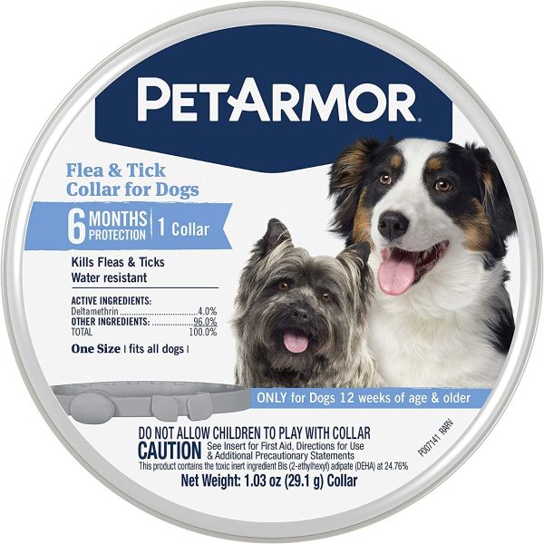 PETARMOR: Flea and Tick Collar for Dogs, 1 ea