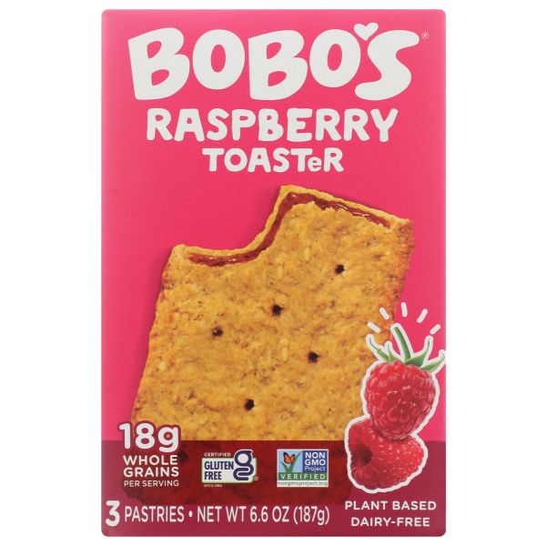 BOBOS OAT BARS: Raspberry Jam Toaster 3Pk, 6.6 oz
